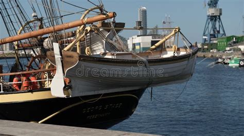 Boat Festival In Denmark Aarhus Scandinavia Viking Ship Stock Footage