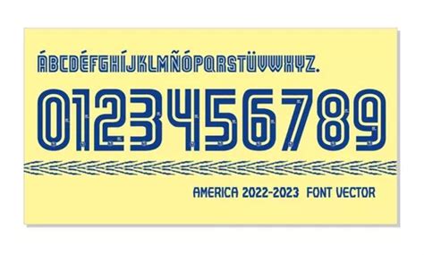 Tipografía America Font Vector 2022 2023 Archivo Ttf Eps Meses sin