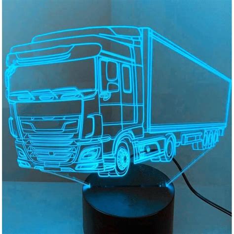 D Camion Automobile Led Lampe Veilleuse D Illusion Lumi Re De Nuit