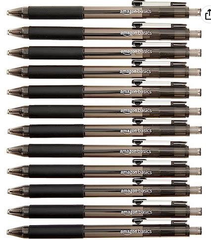 Amazon Basics Retractable Comfort Grip Ballpoint Pens Pack Under