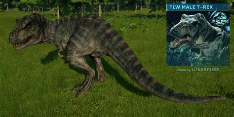 Improved TLW Male T-rex Skin : r/jurassicworldevo