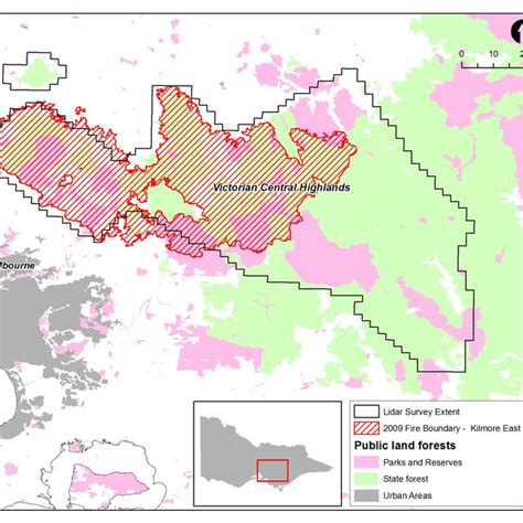 The Location Of The Central Highlands Area Victoria Australia