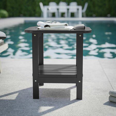 Flash Furniture Newport Hdpe Tier Adirondack Side Table All Weather