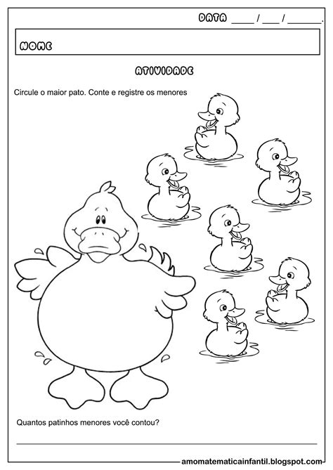 Atividade Lúdica Maior E Menor Educação Infantil - 5