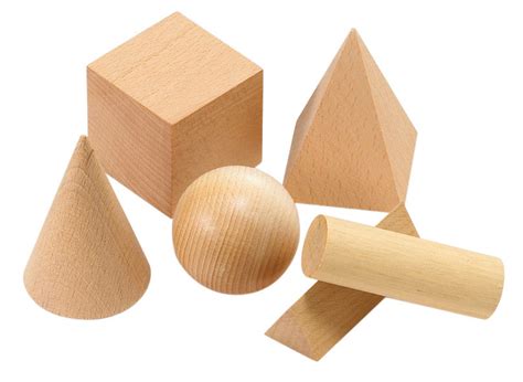 Wooden 3d Shapes Set Of 12 Playdough Tools