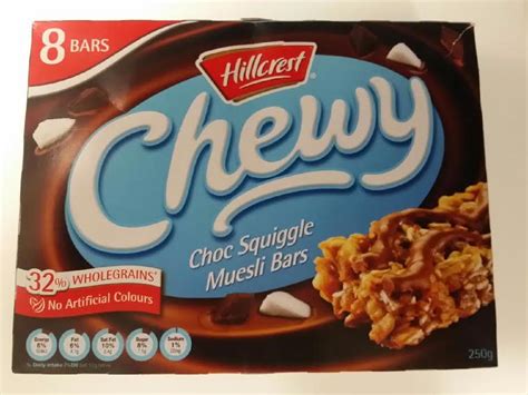 Hillcrest Chewy Choc Squiggle Muesli Bars Nsw Food Authority