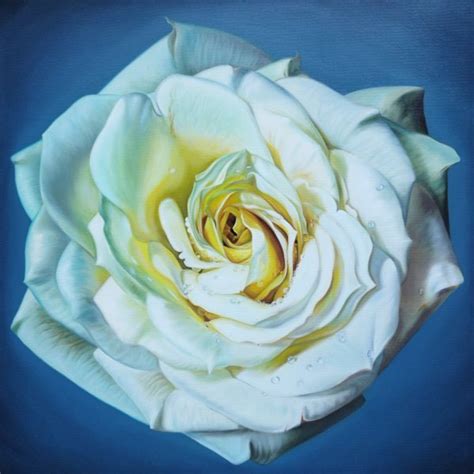 White Rose Painting By P J Jose Art Gallery