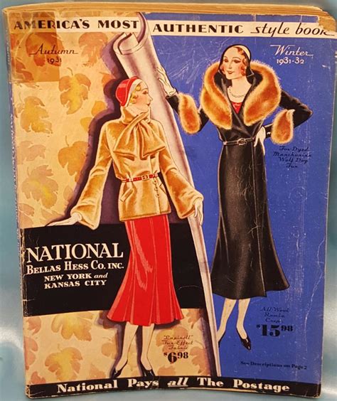 Sold Price Vintage 1931 National Bellas Hess Co Inc New York And