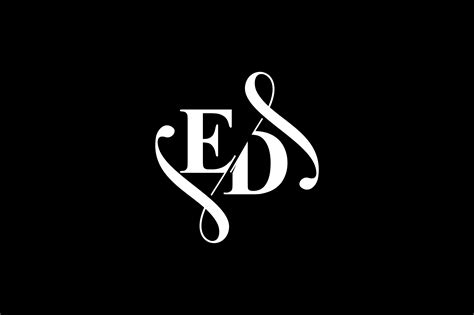 Ed Monogram Logo Design V6 By Vectorseller Thehungryjpeg