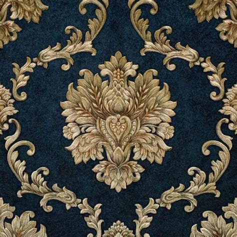 Wallpaper Dinding Klasik Gold Murah Vinyl Premium Motif Batik Bunga