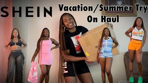 Shein Summer Vacation Try On Haul Youtube