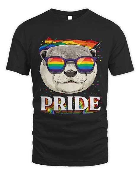 Lgbt Otter Gay Pride Lgbtq Rainbow Flag Sunglasses Senprints