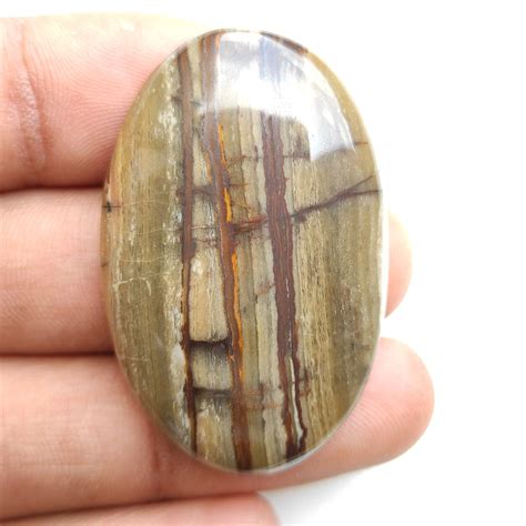 Ct Natural Zebra Jasper Flatback Cabochon Palm Stone Semi Etsy Uk