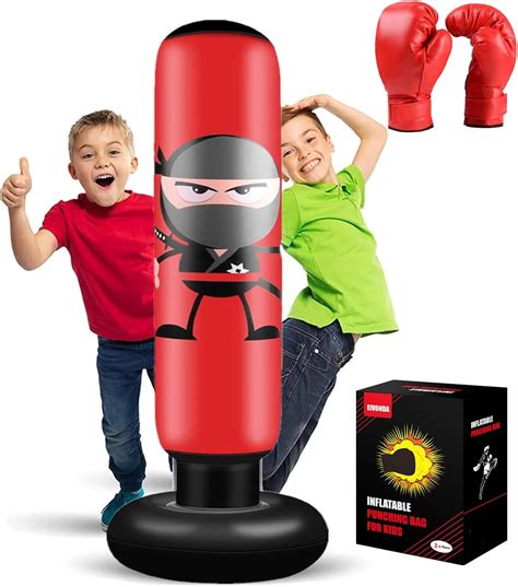 Eivonda Sacco Da Boxe Per Bambini 160 Cm Gonfiabile Ninja Sacco Boxe