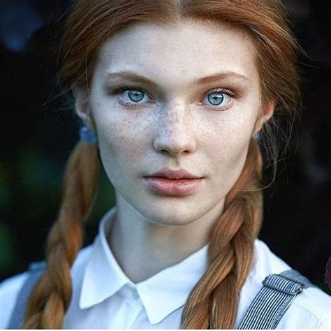 Daria Milky Blonde Hair Blue Eyes Freckles Girl Beautiful Red Hair