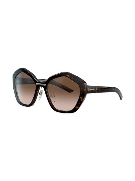 Prada Eyewear Oversized Geometric Frame Sunglasses Farfetch