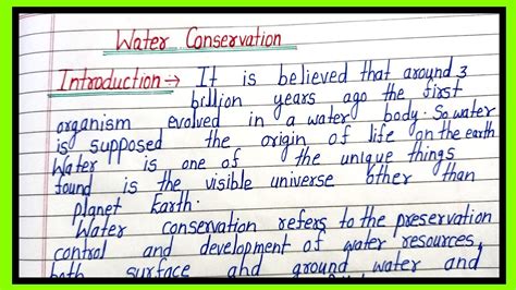 Essay On Water Conservation In English Paragraph On Water Conservation