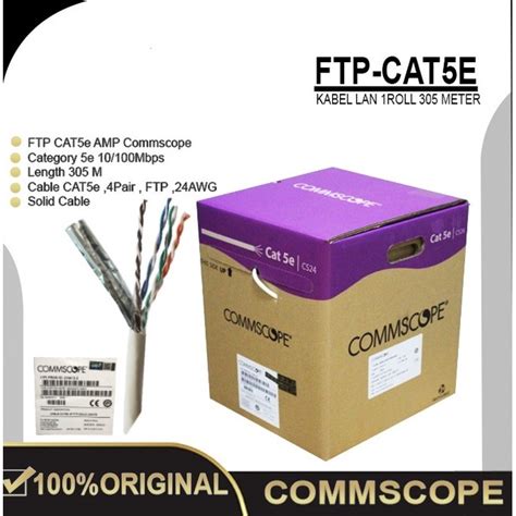 Jual Kabel Lan Commscope FTP Cat5e WHITE 219413 2 305m FTP STP