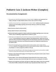 Pediatric Case Jackson Weber Complex Documentation Assignments Pdf