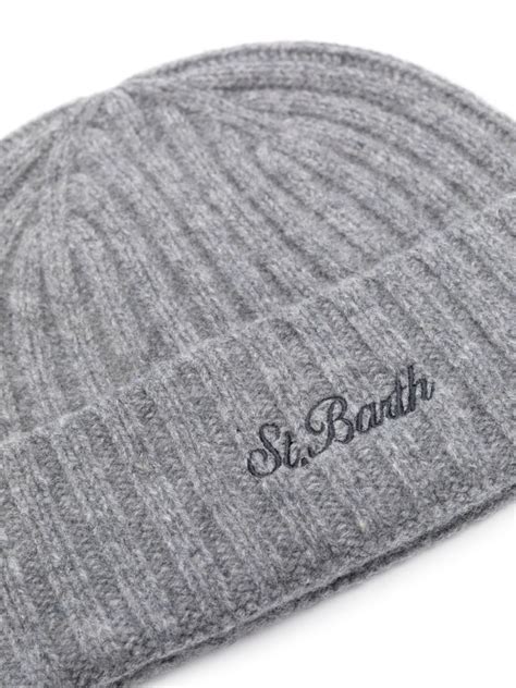 Mc Saint Barth Logo Embroidered Wool Beanie Farfetch