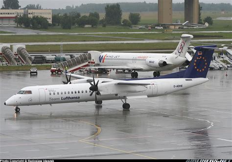 Bombardier Dhc 8 402 Q400 Team Lufthansa Augsburg Airways Aviation Photo 0906863