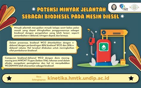 Potensi Minyak Jelantah Sebagai Biodiesel Pada Mesin Diesel Kinetika