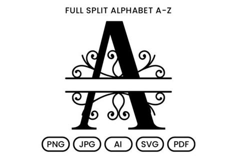 Split Monogram Letter Font Graphic by DesignScotch · Creative Fabrica