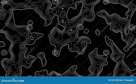 Background Of The Topographic Map Topographic Map Black Lines Contour