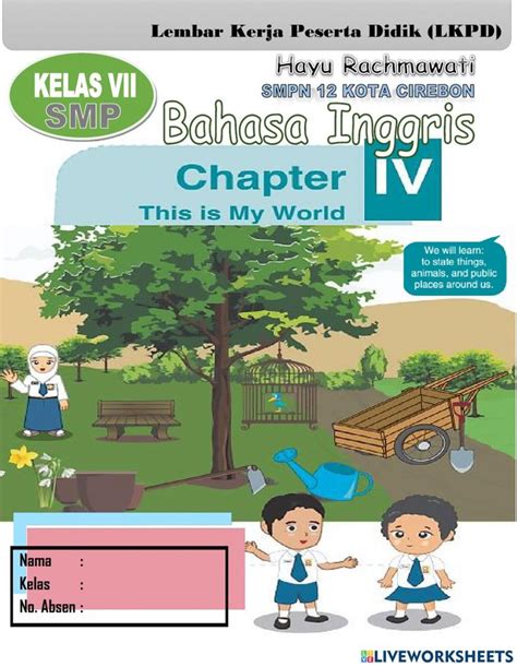 E Lkpd Bahasa Inggris Worksheet School Subjects Workbook Teachers