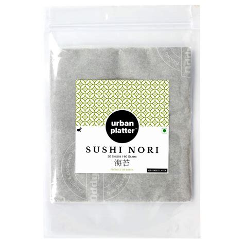 Urban Platter Sushi Nori Sheets Roasted Seaweed Laver 20 Sheets 60