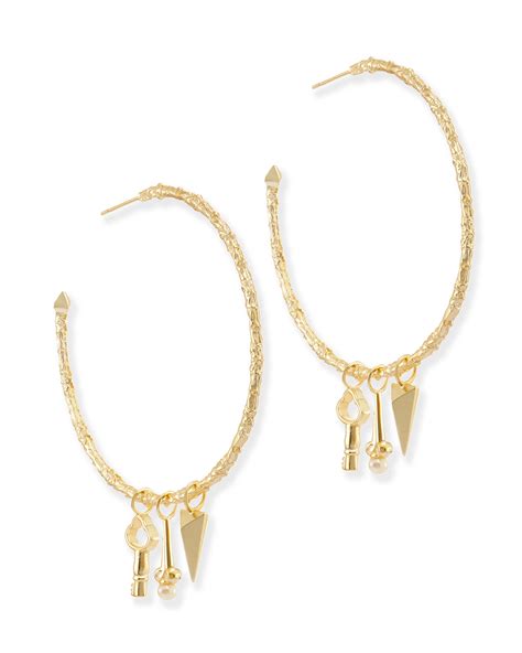 Shiloh Charm Hoop Earrings Earrings Kendra Scott