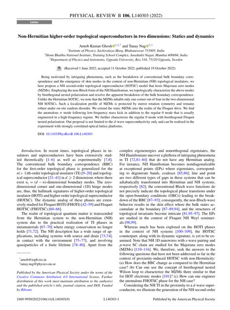 Pdf Non Hermitian Higher Order Topological Superconductors In Two