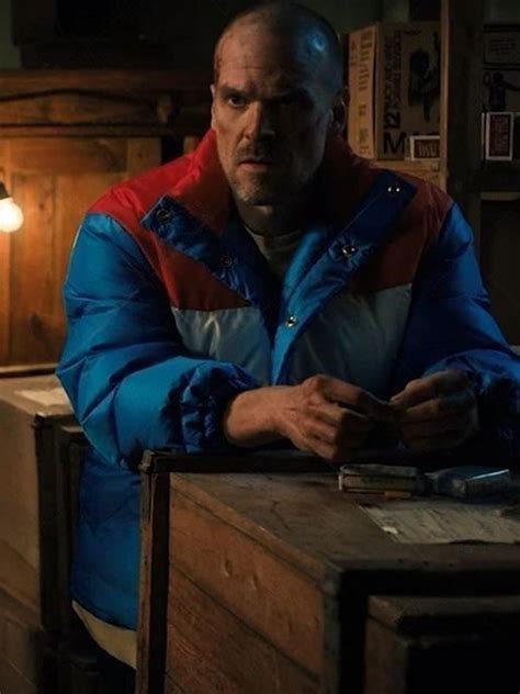 Stranger Things Season 4 Jim Hopper Puffer Jacket Movie Jackets