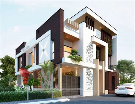 3D Bungalow Rendering Services | bungalow elevation design | 3D Power