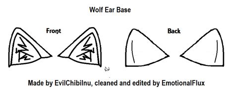 Printable Wolf Ears Template