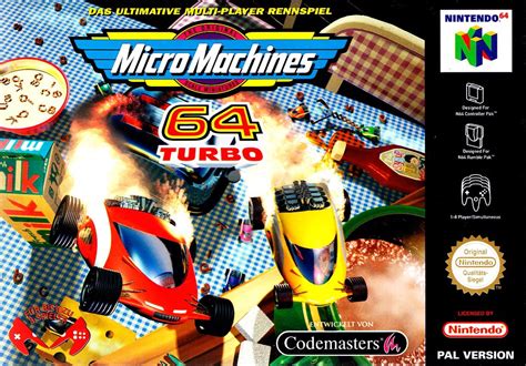 Micro Machines 64 Turbo 1999 Nintendo 64 Box Cover Art Mobygames