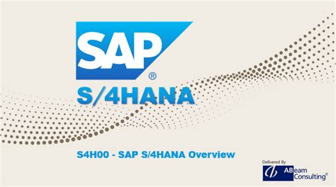 S H Sap S Hana Overview Abeam Academy