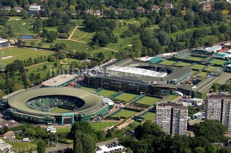 London Von Oben Tennis Court Wimbledon Austragungsort Olympia In