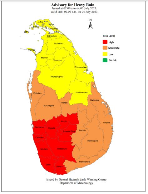 Showery Weather Condition Over The South Western Parts Of Sri Lanka