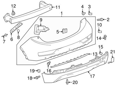 Rear Bumper Fascia Molding Chevrolet Bolt Ev