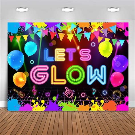 Mocsicka Neon Lets Glow Party Decorations Glow In The