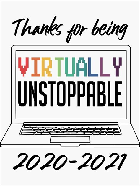 Thank For Being Virtually Unstoppable 2020 2021 Sticker For Sale By