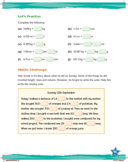 Converting Between Units Of Measurement Maths Year 6