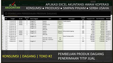 aplikasi akuntansi koperasi mengisi daftar produk dagang