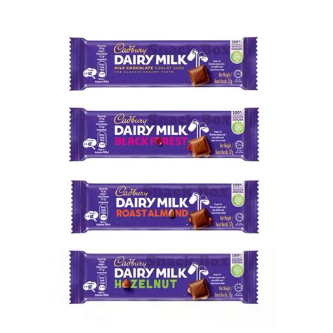 Cadbury Dairy Milk Chocolate Bar Black Forest Roast Almonds Hazelnut