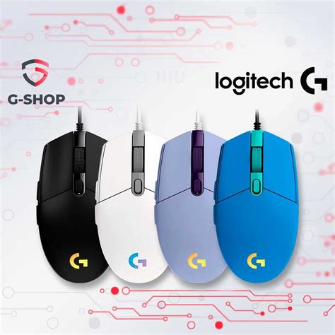 СУПЕР ЦЕНА Белая игровая мышь Logitech G102 G203 Black White Lilac Blu ...