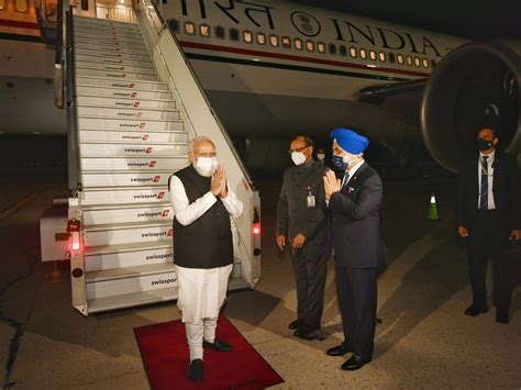 Pm Modi Arrives In New York Ahead Of 76th Unga Session India Tv