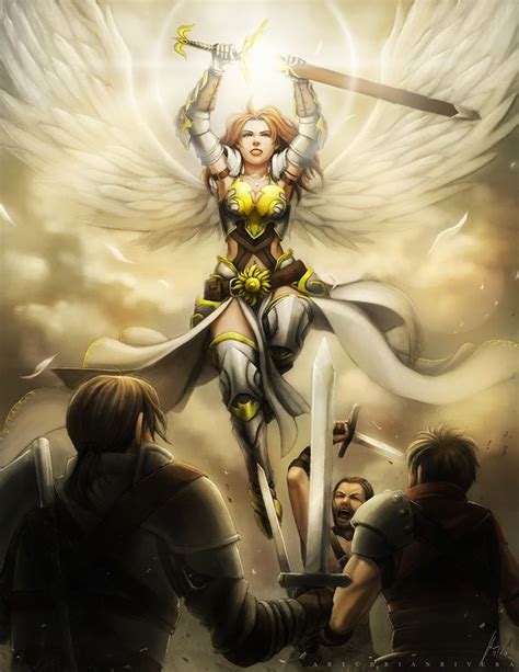 The Avenging Angel The Draw Of Light Brian Rivera Fantasy Female