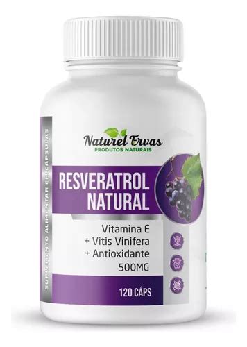 Suplemento Trans Resveratrol Vitamina E 120 Capsulas MercadoLivre