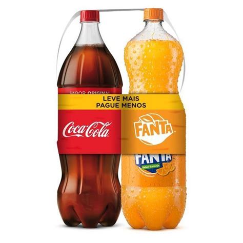 Kit Refrigerante Coca Cola Laranja Fanta Garrafa 2l Cada Leve Mais